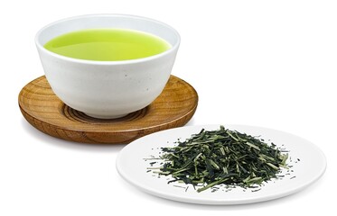 かりがね茶 茎茶 茶葉 イラスト リアル セット