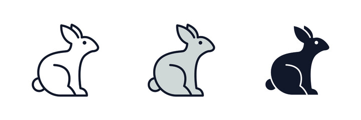 rabbit icon symbol template for graphic and web design collection logo vector illustration