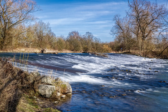 Naturwehr in der Lippe bei Werne