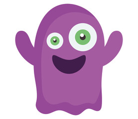 Obraz premium purple cute monster