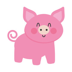 Obraz na płótnie Canvas cute pig icon