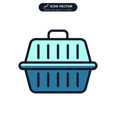pet carrier icon symbol template for graphic and web design collection logo vector illustration