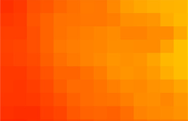 Orange vector background. Texture from orange-yellow squares. The template can be used as a autumn backdrop. A backing for poster, calendar, post, screensaver, wallpaper, postcard, cover, website. 