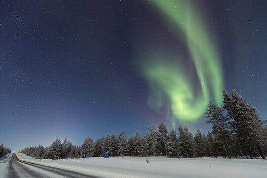 Aurora borealis Northern Lights in Lapland, Finland