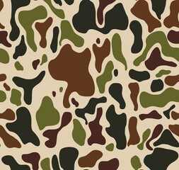 Fototapeta premium Army pattern camouflage vector illustration, modern seamless background. Military print.