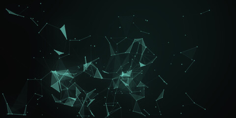 Abstract beautiful geometric background. Abstract plexus futuristic, polygonal space with a dark background. Plexus fantasy. Abstract technology
