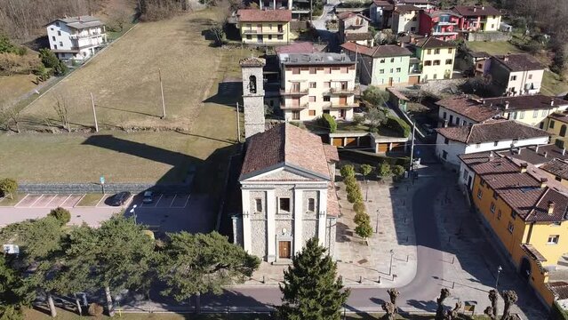 the church of San Michele Arcangelo in the village of San Felice al Lago on Lake Endine