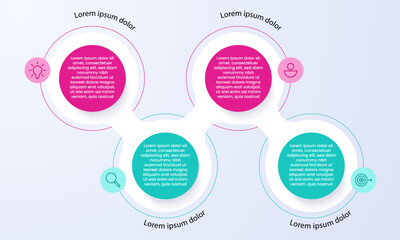 4 infographic vector template. modern minimal infographic template