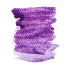 Purple watercolor hand paint isolated on white background