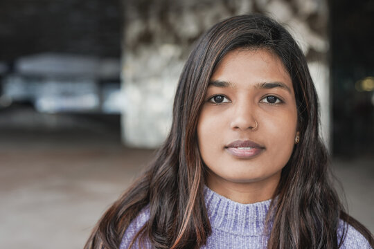 Young Indian Woman Looking On Camera