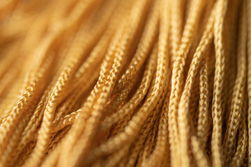 Yellow gold cords with texture