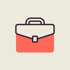 Briefcase vector icon. Business sign