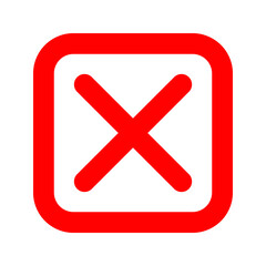 Red cross flat icon in circle. Vector illustration isolated on a white background. 