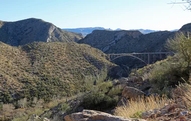 Photo sur Plexiglas Arizona Landscape with Queen Creek Bridge, Arizona