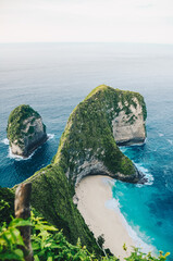 Kelingking beach, view of the T-rex from the stairs in Nusa Penida island, Bali indonesia