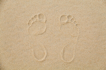 footprint in sand