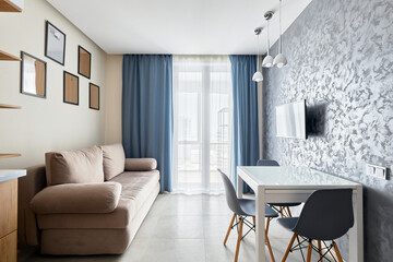 Fragments of a one-room apartment for long-term rent 