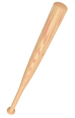 Wodoen professional softball or baseball bat isolated on white background.