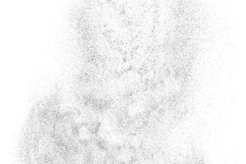 Distressed black texture. Dark grainy texture on white background. Dust overlay textured. Grain noise particles. Rusted white effect. Grunge design elements. Vector illustration, EPS 10.