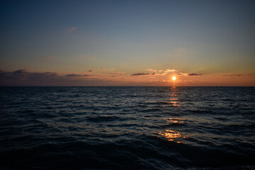 sunset in the sea