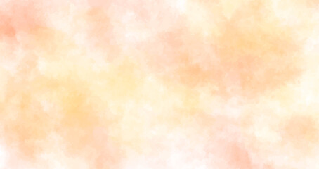 Orange watercolor background. pastel mottled border texture and blurred grunge design in old vintage backgrounds.