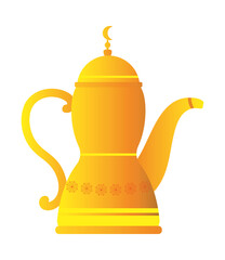 arabic golden teapot