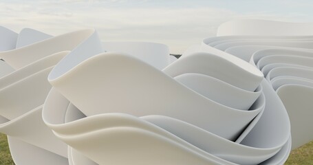 Obraz premium Abstract layers of cloth made in 3D with Blender