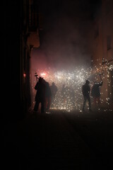 correfoc festivities in a town