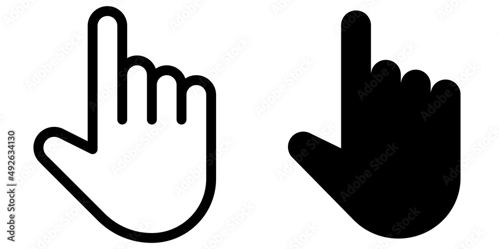 Aufkleber ofvs14 outlinefilledvectorsign ofvs - mouse click vector icon . isolated transparent . pointer hand 