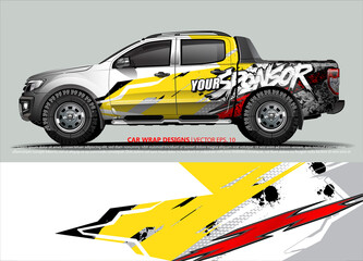 Fototapeta premium race car Livery for vehicle wrap design vector 