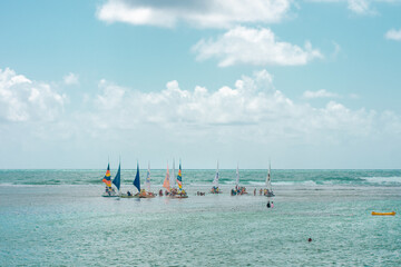 Obraz premium barcos em porto de galinhas