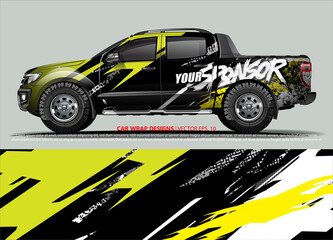 Fototapeta premium race car Livery for vehicle wrap design vector 