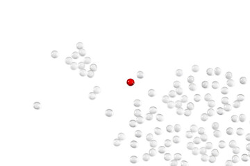 Medical pills and tablet. Macro top down view with background detail