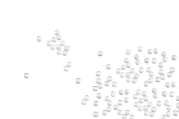 Medical pills and tablet. Macro top down view with background detail