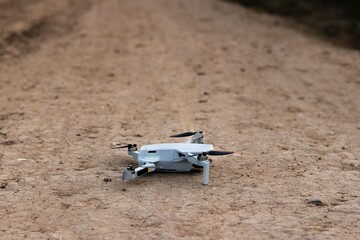 drone on the ground