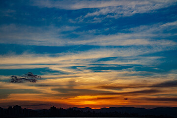 The colored sunset