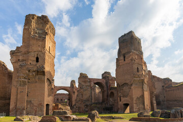 Baths of Caracalla (Terme di Caracalla) in the historic center of Rome