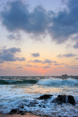 Fototapeta premium Mediterranean coast in southern Israel near the city of Ashkelon