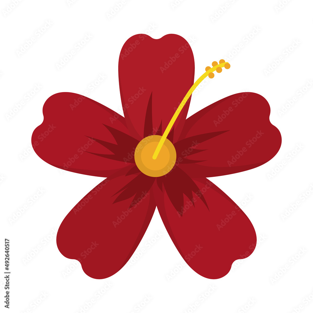 Poster hibiscus flower icon