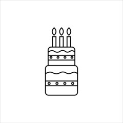 cake with candles icon vector illustration symbol