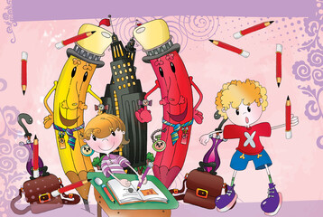 CHILDREN learn in school
