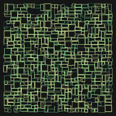 Fototapeta premium Offset Quads generative art background art illustration