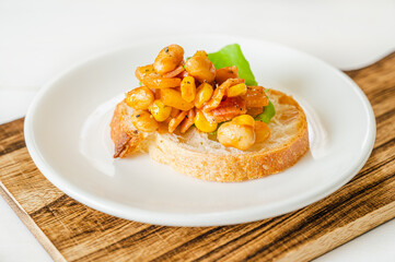 大豆のブルスケッタ