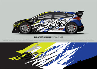 race car Livery for vehicle wrap design vector 
