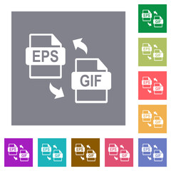 EPS GIF file conversion square flat icons