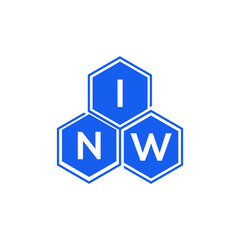 INW letter logo design on White background. INW creative initials letter logo concept. INW letter design. 
