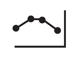 Single Chart infographic graph diagram a single icon silhouette icon