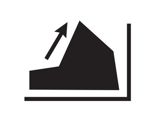 Single Chart infographic graph diagram a single icon silhouette icon