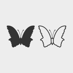 Butterfly vector icon illustration sign