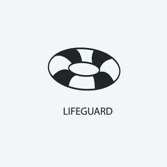 lifeguard vector icon illustration sign